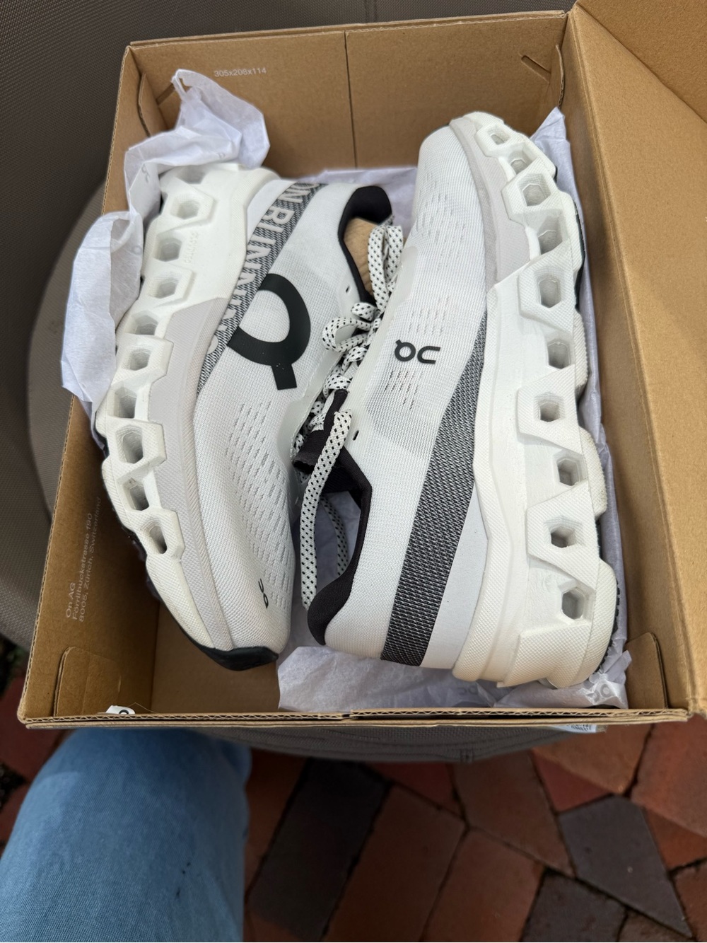 On Running Cloudmonster 2 White with Black Accents - Picture 2 of 5